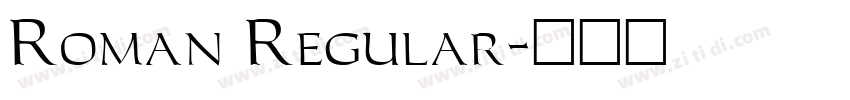 Roman Regular字体转换